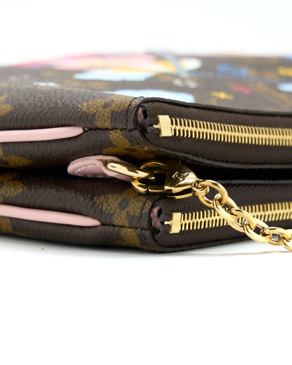 AAA Replica Louis Vuitton LV VIVIAN DOUBLE ZIP POCHETTE LIMITED EDITION MONOGRAM CANVAS/MULTICOLOUR