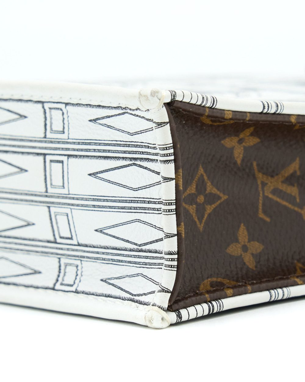 AAA Replica Louis Vuitton LV PETIT SAC PLAT BAG WHITE/BLACK FORNASETTI MONOGRAM CANVAS GHW