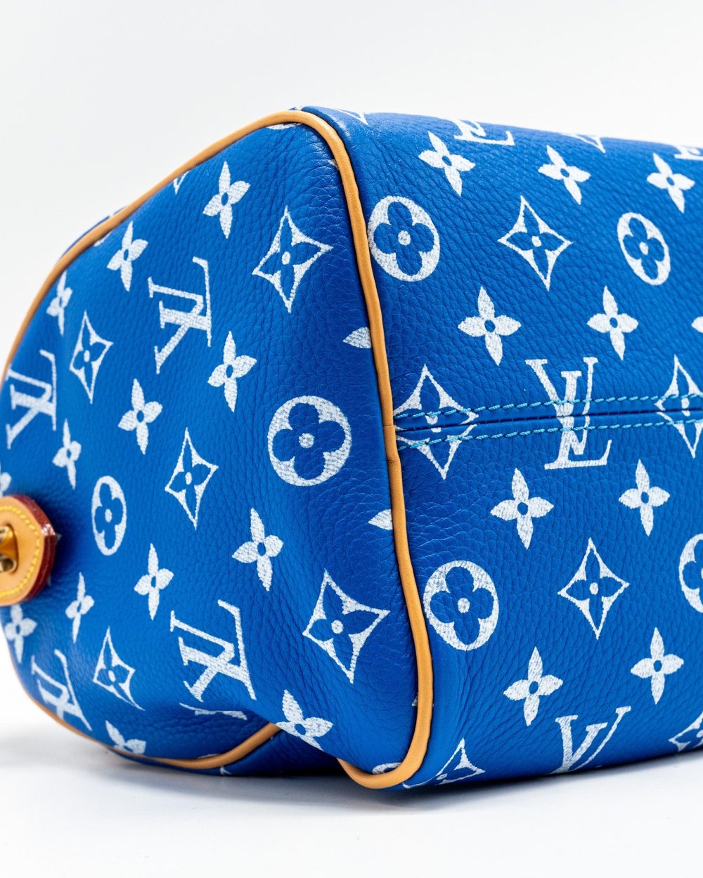 AAA Replica Louis Vuitton LV SPEEDY P9 BANDOULIERE 25 MONOGRAM SOFT CALFSKIN BLEU GHW