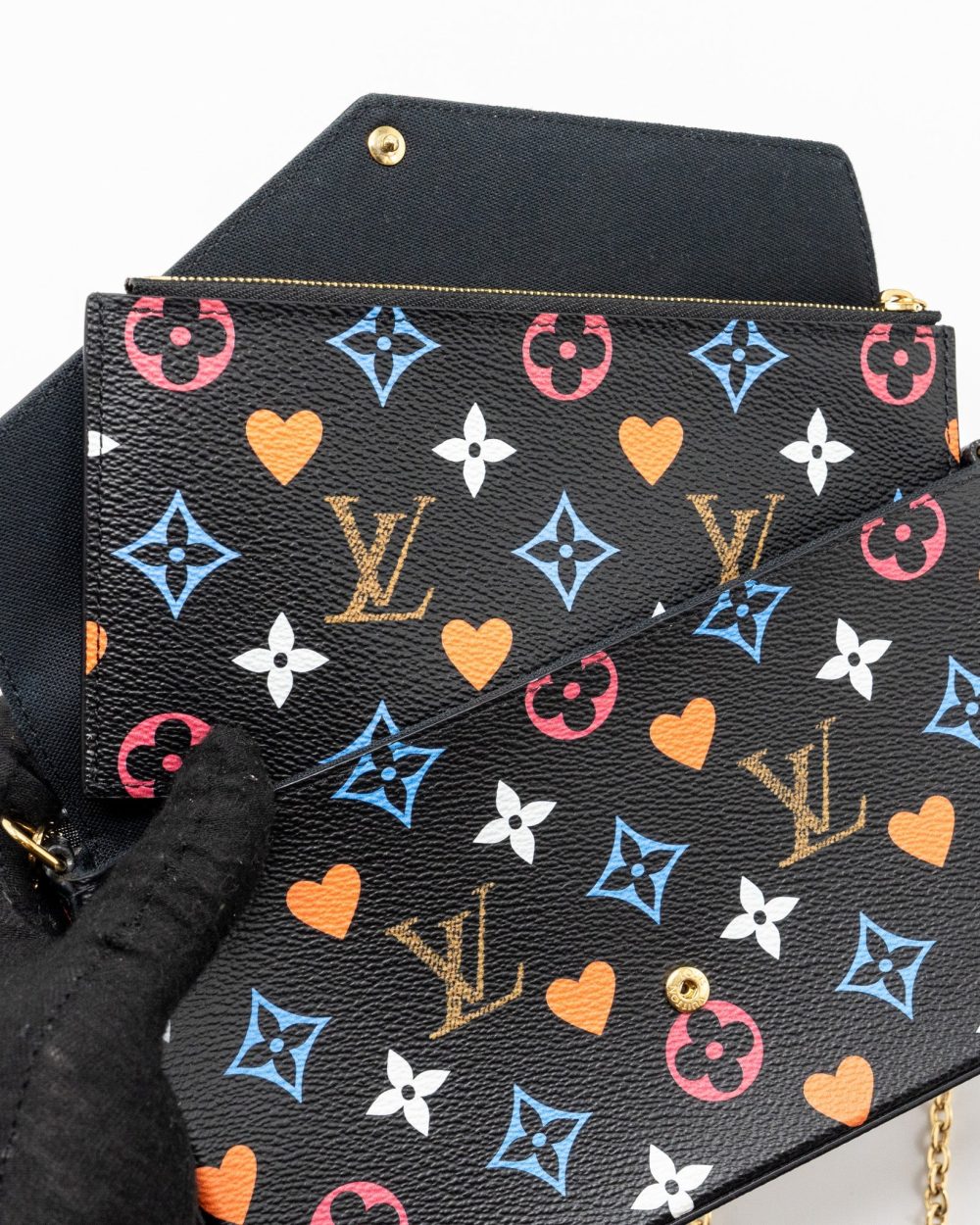 AAA Replica Louis Vuitton LV FELICIE POCHETTE GAME ON LIMITED EDITION MONOGRAM CANVAS GHW