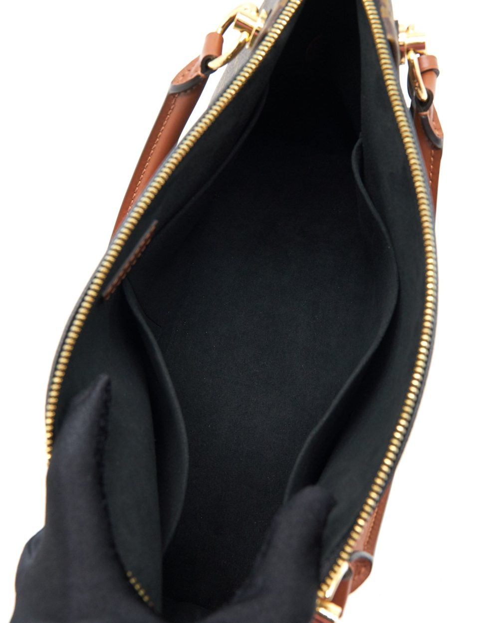 AAA Replica Louis Vuitton LV V TOTE BAG MEDIUM BLACK GHW