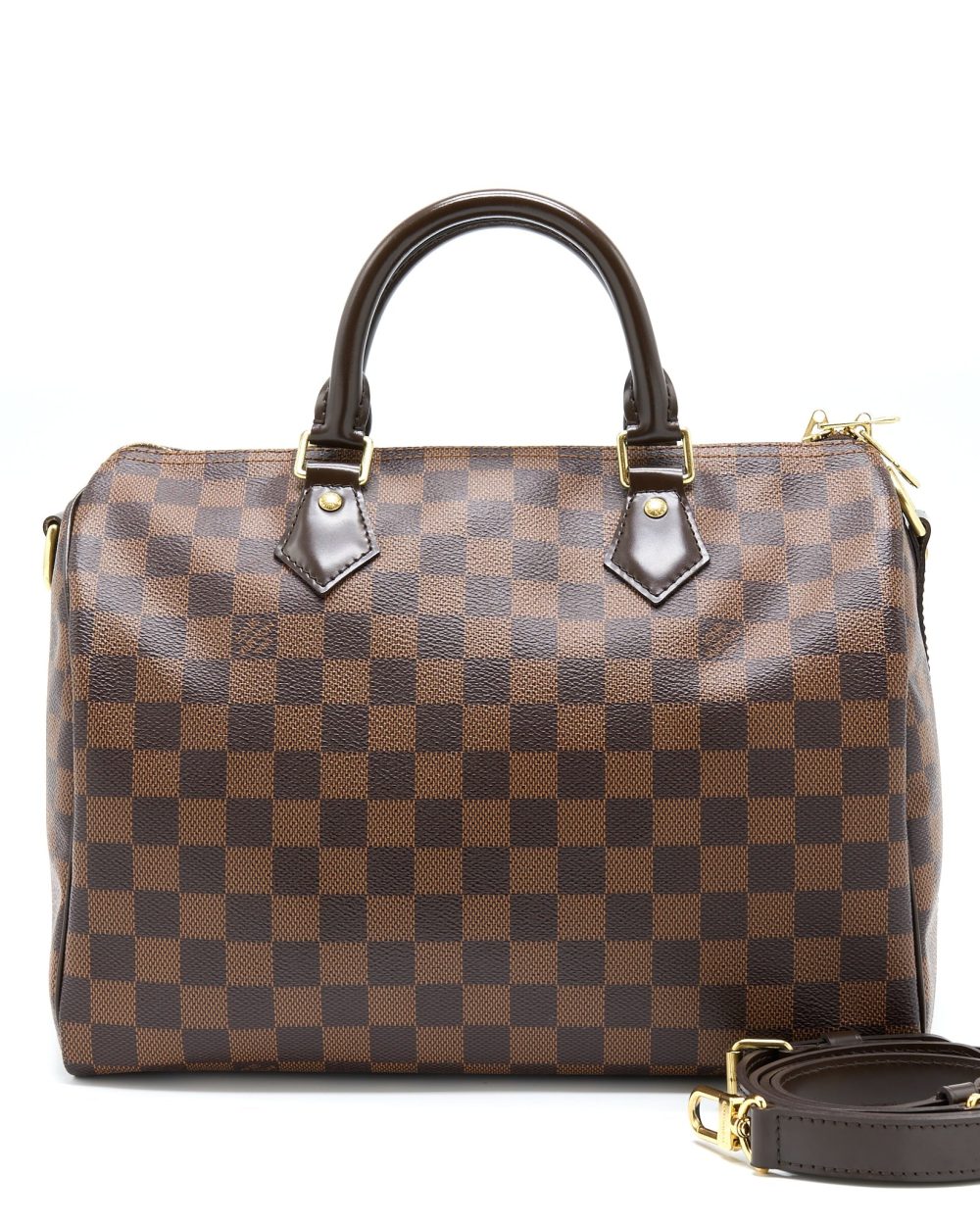 AAA Replica Louis Vuitton LV SPEEDY BANDOULIERE 30 DAMIER EBENE CANVAS