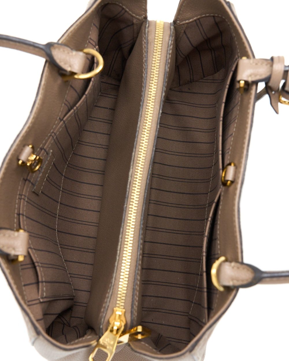 AAA Replica Louis Vuitton LV MONTAIGNE MM MONOGRAM EMPREINTE DARK BEIGE GHW
