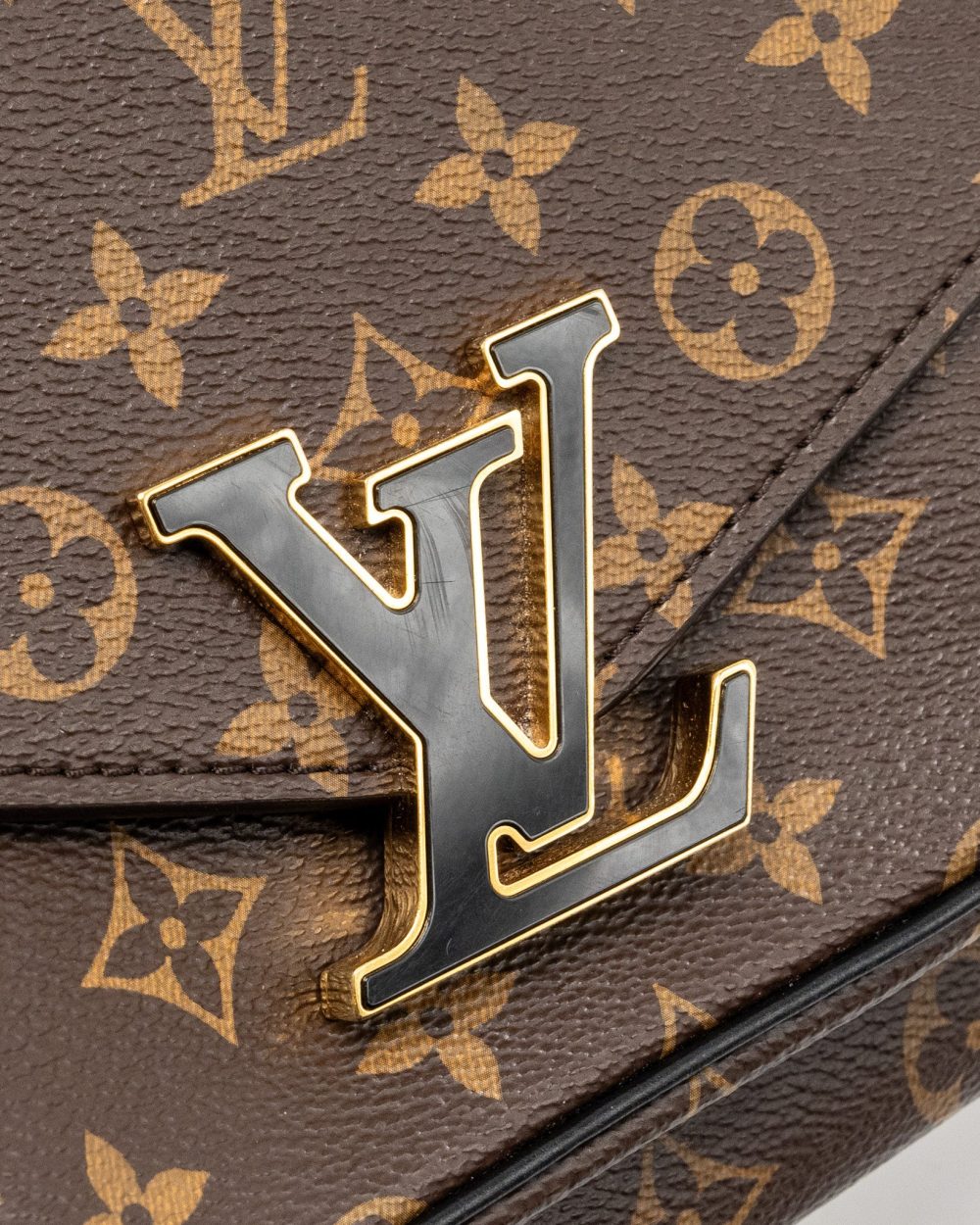 AAA Replica Louis Vuitton LV PASSY MONOGRAM CANVAS BLACK/GOLD HARDWARE