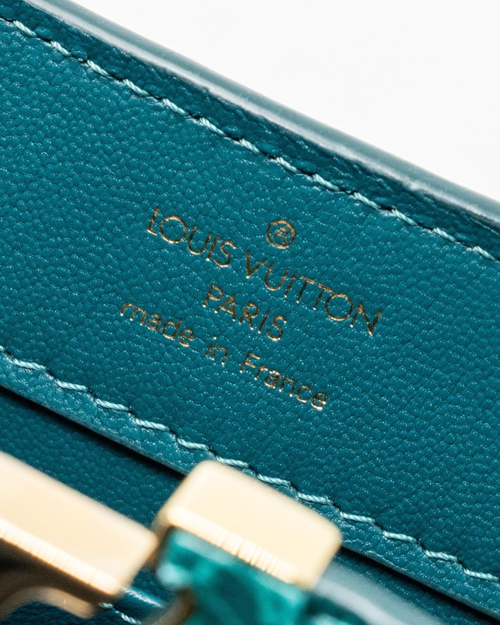 AAA Replica Louis Vuitton LV CAPUCINES MINI CROCODILE BRILLANT BLUE CANARD GHW