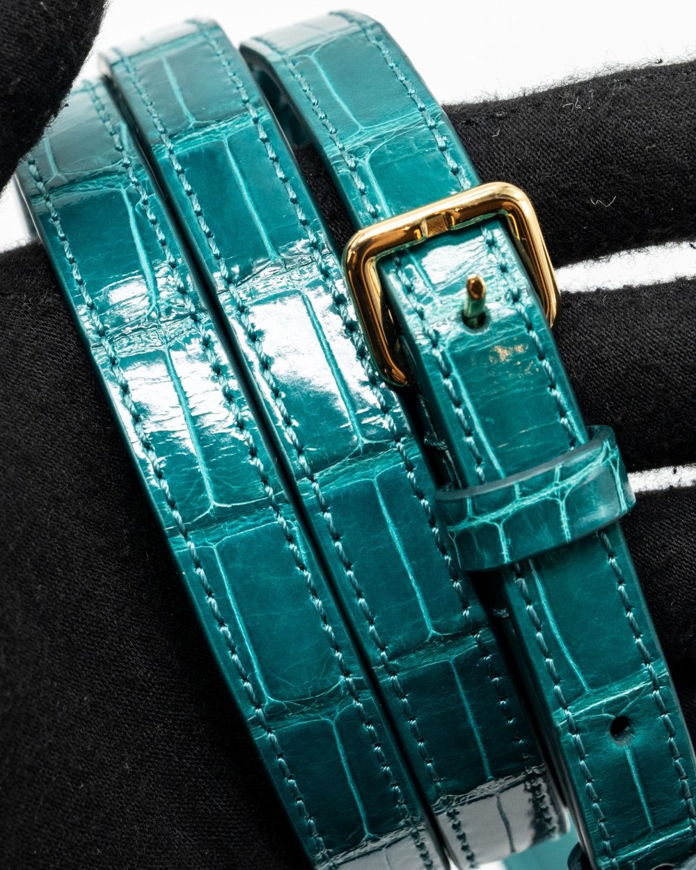 AAA Replica Louis Vuitton LV CAPUCINES MINI CROCODILE BRILLANT BLUE CANARD GHW