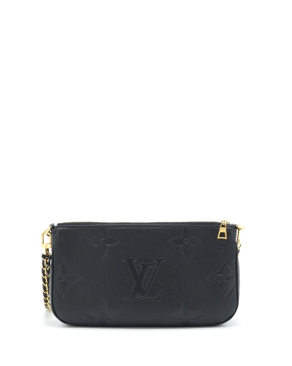 AAA Replica Louis Vuitton LV MULTI POCHETTE MONOGRAM EMPREINTE BLACK GHW