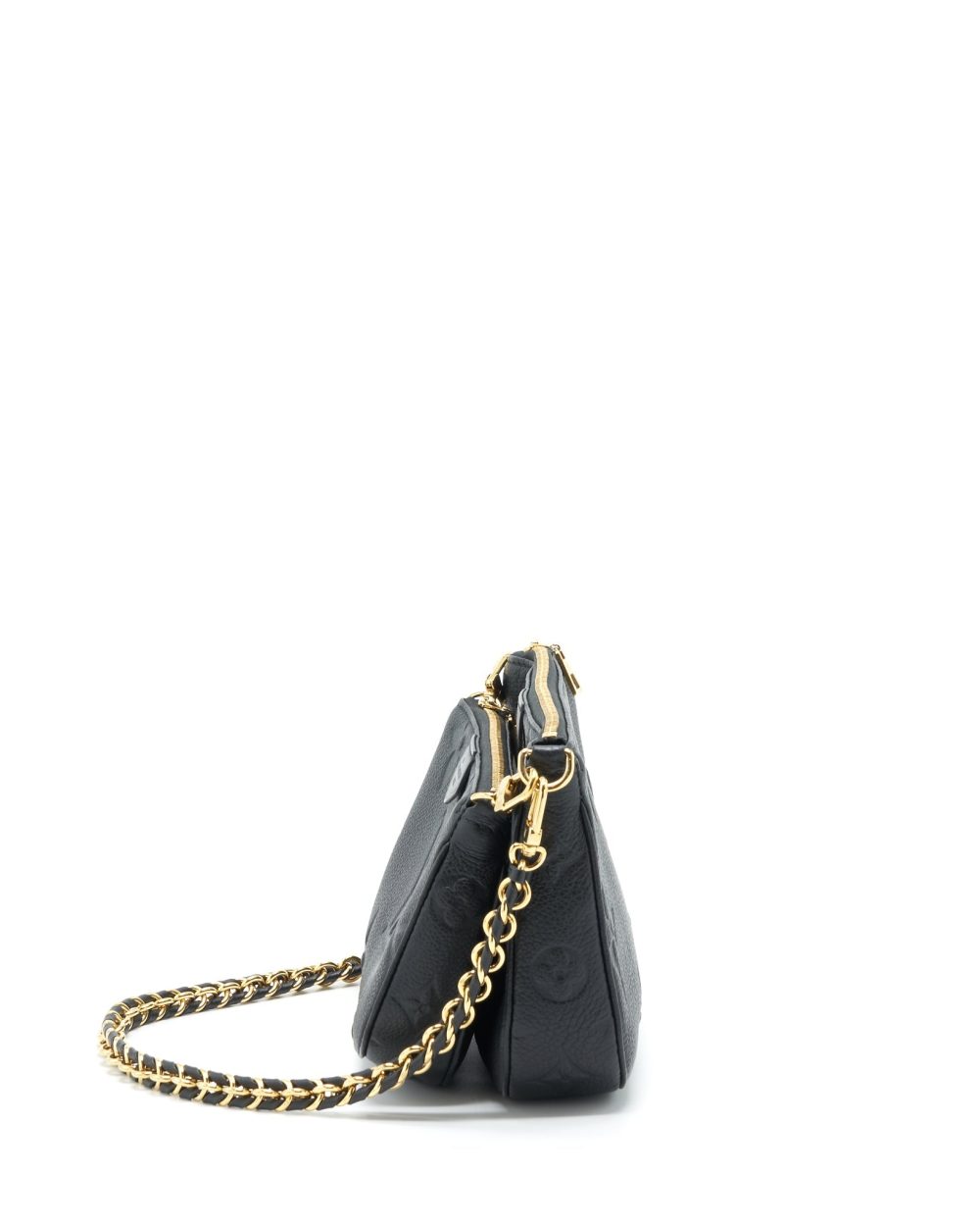AAA Replica Louis Vuitton LV MULTI POCHETTE MONOGRAM EMPREINTE BLACK GHW