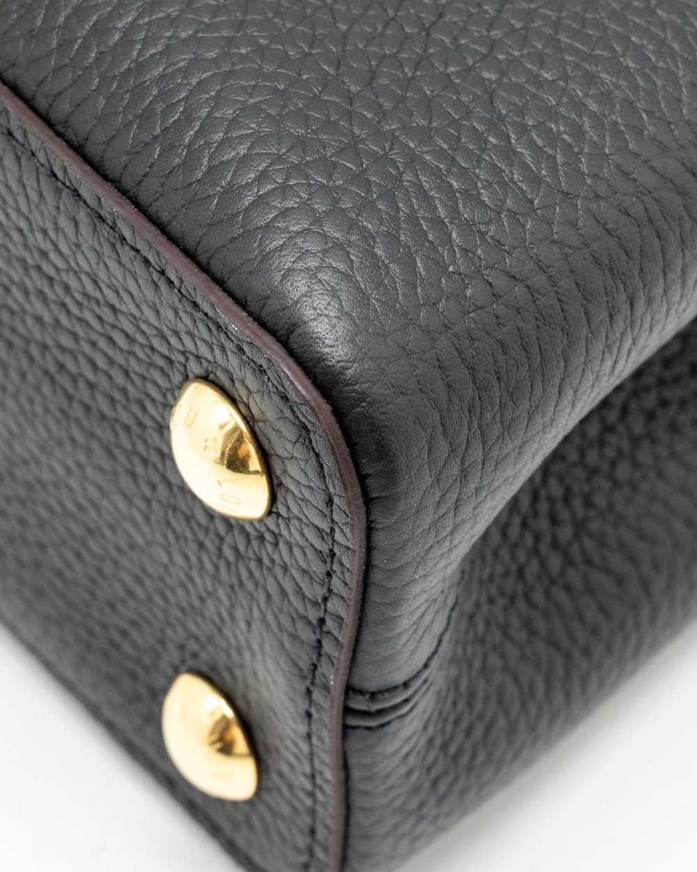 AAA Replica Louis Vuitton LV CAPUCINES BB CALFSKIN BLACK GHW