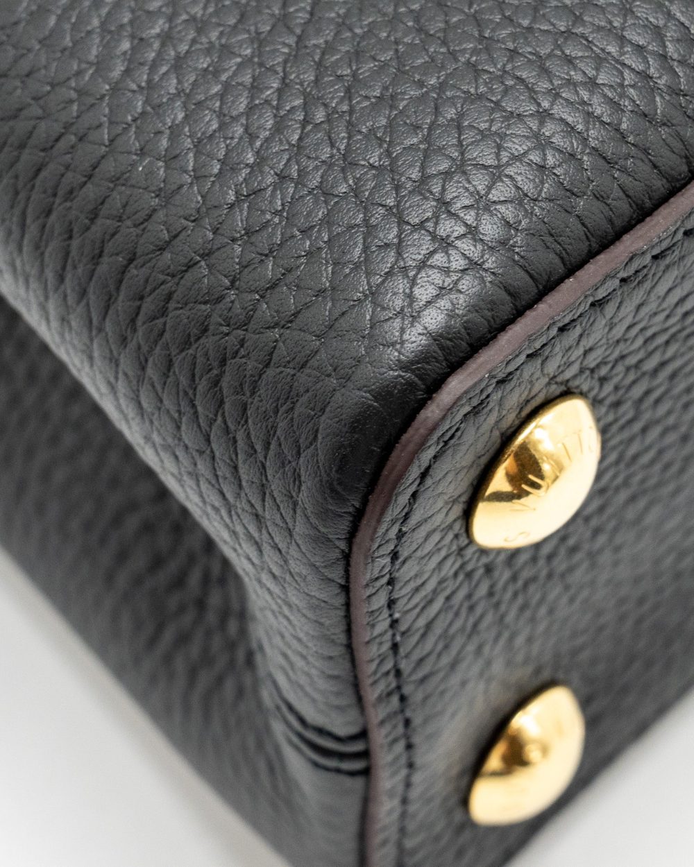 AAA Replica Louis Vuitton LV CAPUCINES BB CALFSKIN BLACK GHW