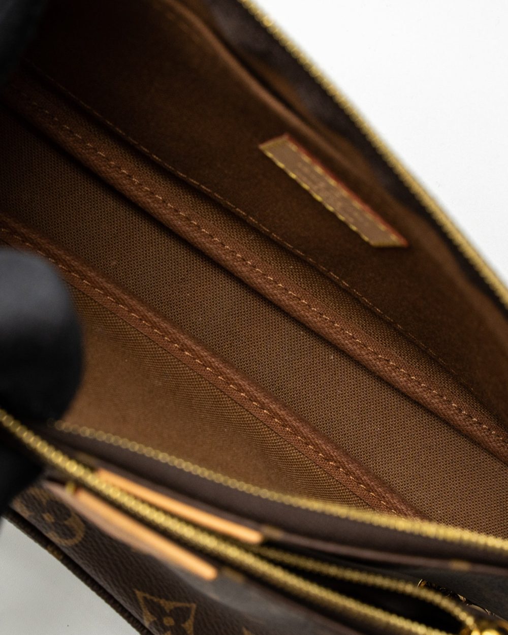 AAA Replica Louis Vuitton LV MULTI POCHETTE ACCESSORIES MONOGRAM CANVAS KHAKI STRAP GHW