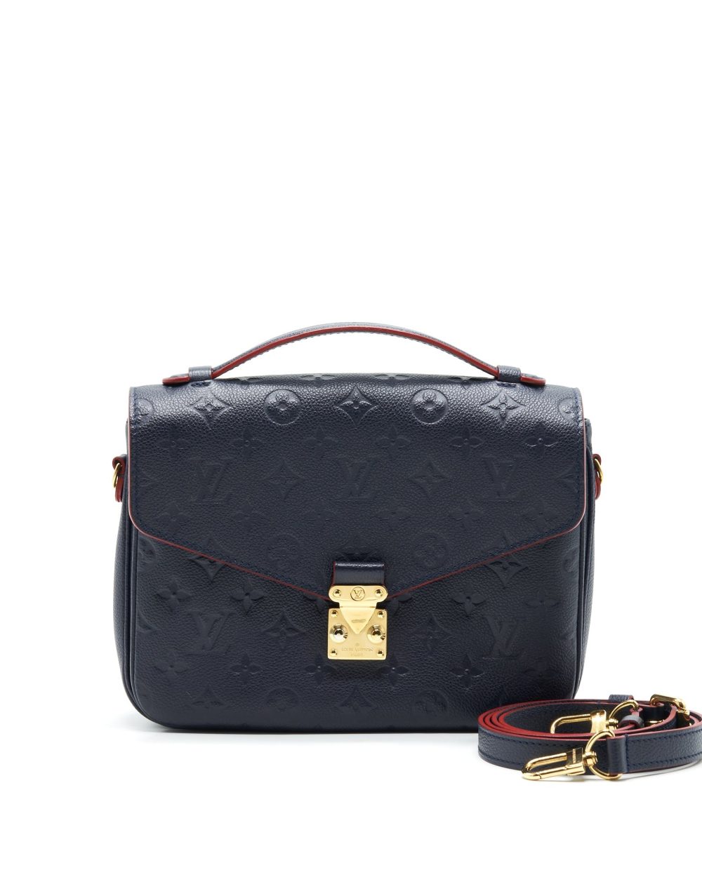 AAA Replica Louis Vuitton LV POCHETTE METIS MARINE ROUGE MONOGRAM EMPREINTE LEATHER