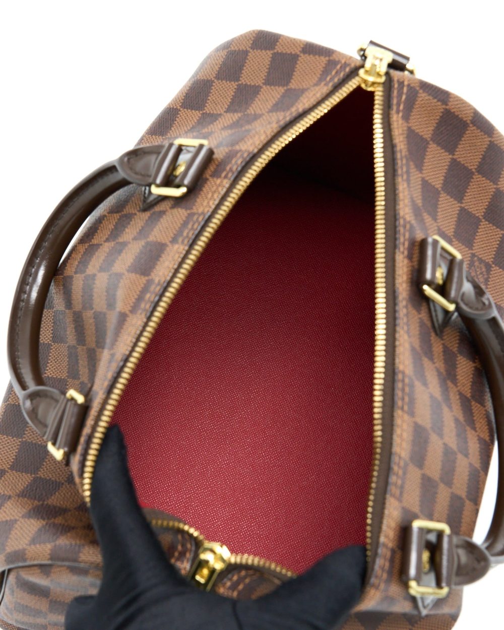AAA Replica Louis Vuitton LV SPEEDY BANDOULIERE 30 DAMIER EBENE CANVAS