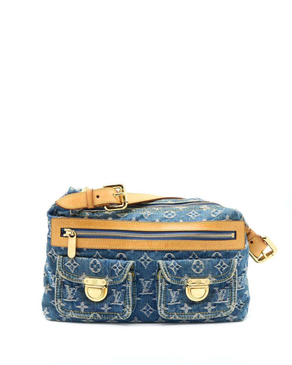 AAA Replica Louis Vuitton LV VINTAGE BAGGY BAG MONOGRAM DENIM GHW