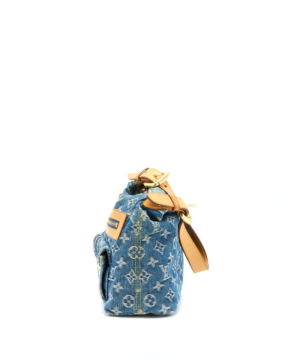 AAA Replica Louis Vuitton LV VINTAGE BAGGY BAG MONOGRAM DENIM GHW