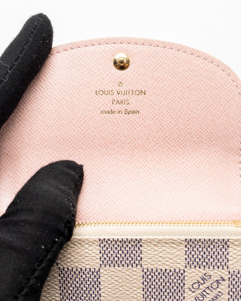 AAA Replica Louis Vuitton LV ROSALIE COIN PURSE DAMIER AZUR CANVAS GHW