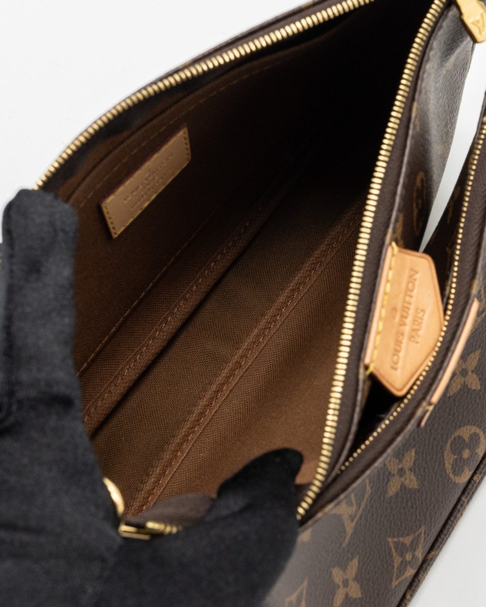 AAA Replica Louis Vuitton LV MULTI POCHETTE MONOGRAM CANVAS KHAKI STRAP GHW