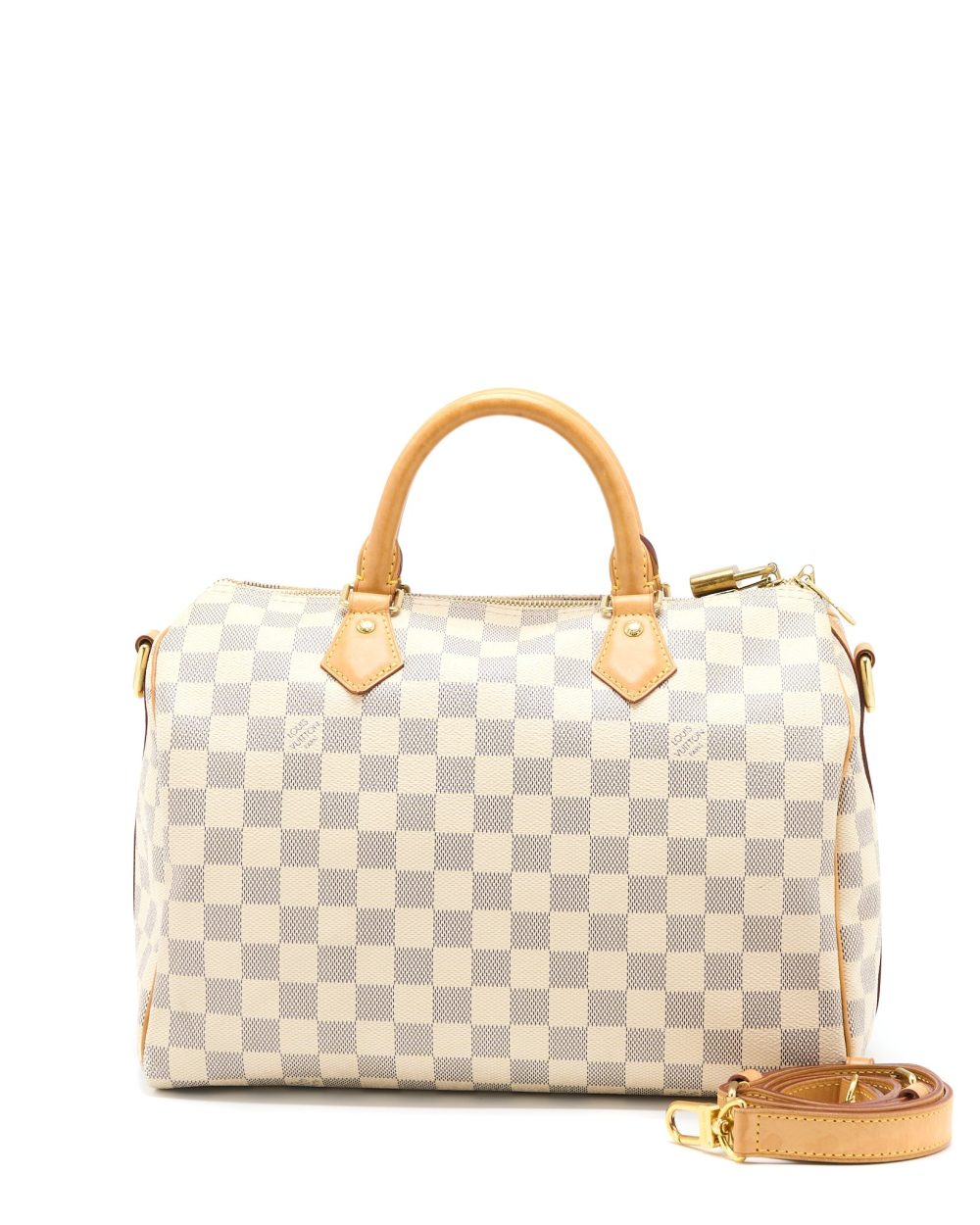 AAA Replica Louis Vuitton LV SPEEDY BANDOULIERE 30 DAMIER AZUR GHW