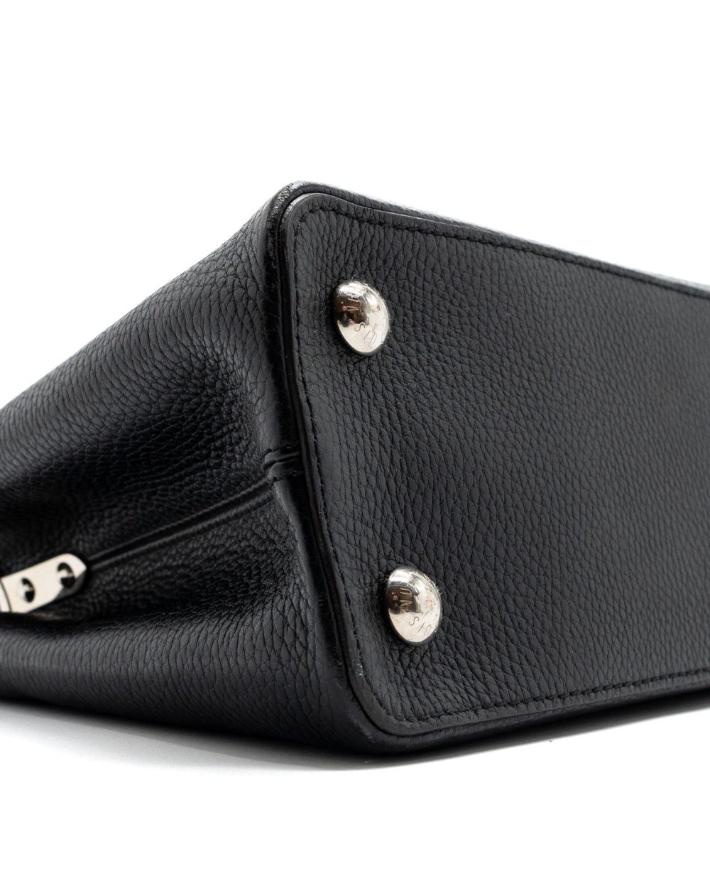 AAA Replica Louis Vuitton LV CAPUCINES PM CALFSKIN BLACK SHW