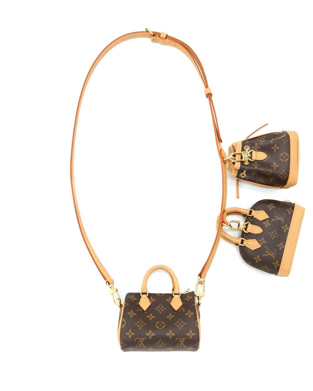 AAA Replica Louis Vuitton LV TRIO MINI ICONES MONOGRAM CANVAS GHW
