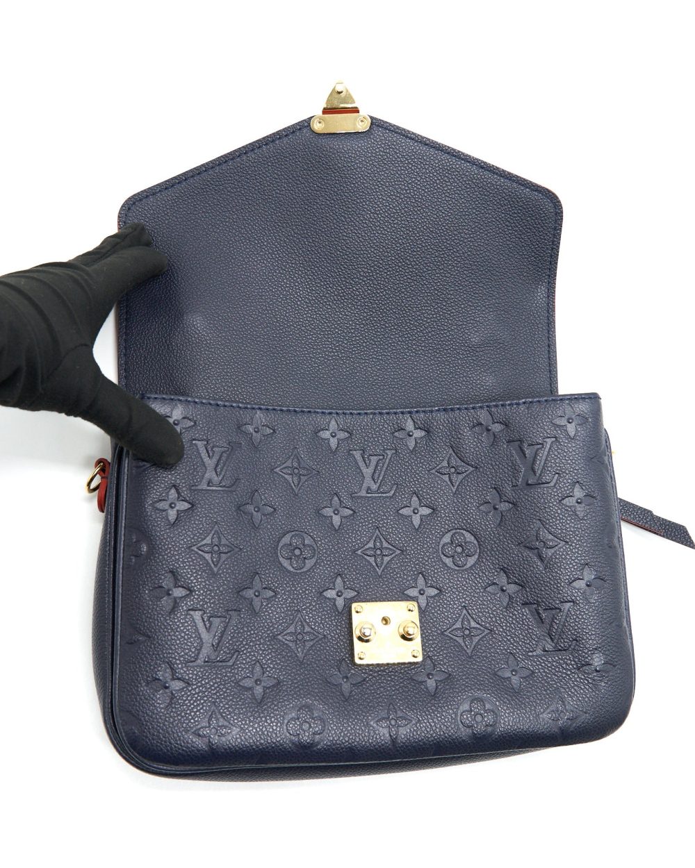 AAA Replica Louis Vuitton LV POCHETTE METIS MARINE ROUGE MONOGRAM EMPREINTE LEATHER