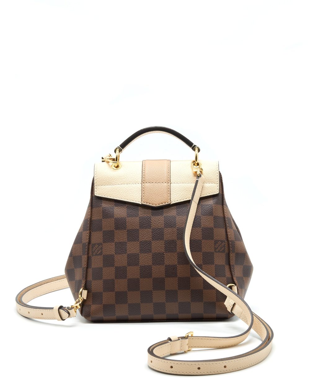 AAA Replica Louis Vuitton LV CLAPTON BACKPACK DAMIER EBENE LEATHER BROWN