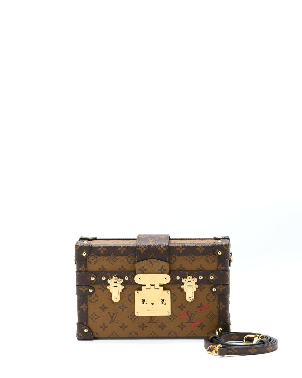 AAA Replica Louis Vuitton LV PETITE MALLE MONOGRAM REVERSE CANVAS GHW