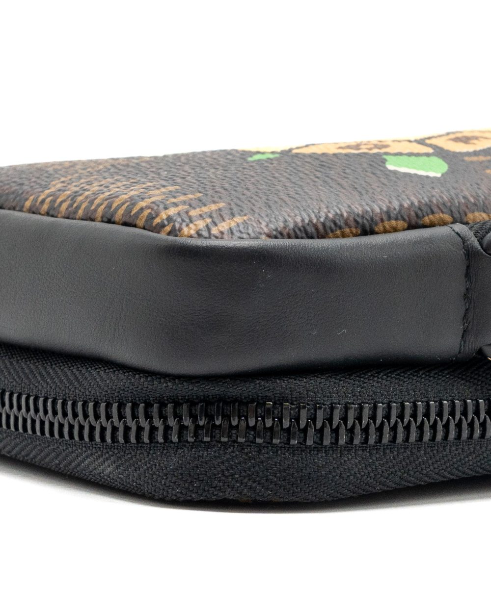 AAA Replica Louis Vuitton LV NIGO DOUBLE PHONE POUCH LIMITED EDITION BLACK HARDWARE