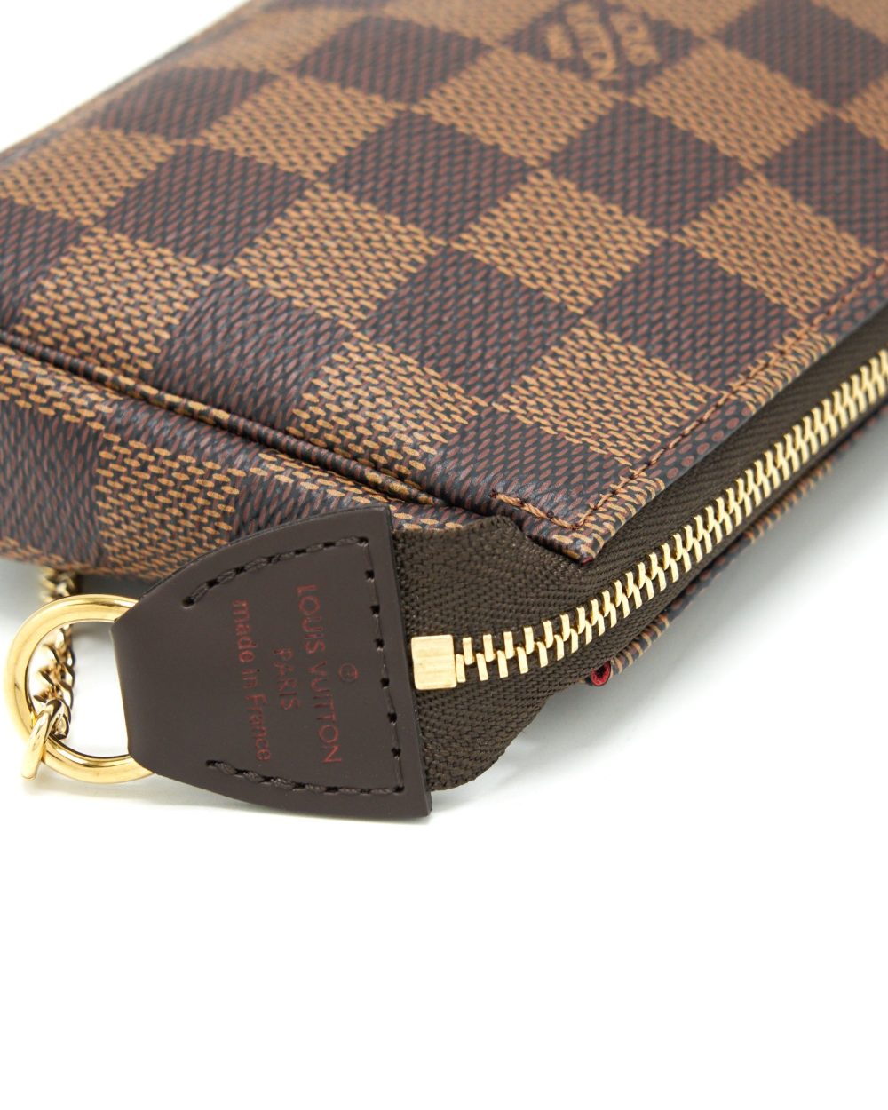 AAA Replica Louis Vuitton LV MINI POCHETTE ACCESSORIES DAMIER EBENE CANVAS