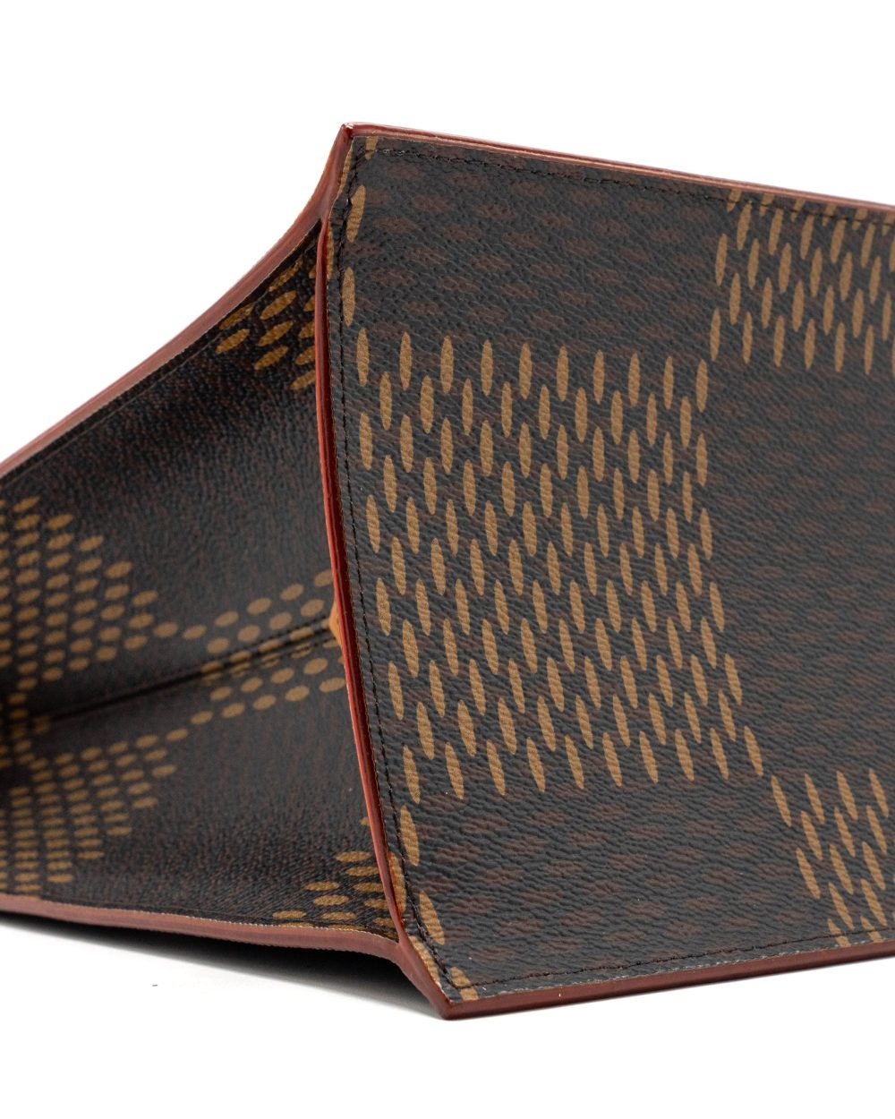 AAA Replica Louis Vuitton LV X NIGO GIANT TOTE DAMIER EBENE MONOGRAM CANVAS BROWN BLACK HARDWARE