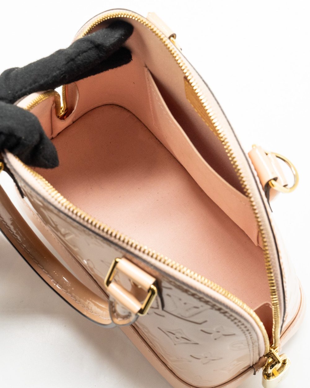 AAA Replica Louis Vuitton LV ALMA BB PATENT LIGHT PINK GHW