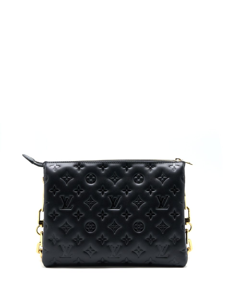 AAA Replica Louis Vuitton LV COUSSIN PM LAMBSKIN BLACK GHW (NEW VERISON)