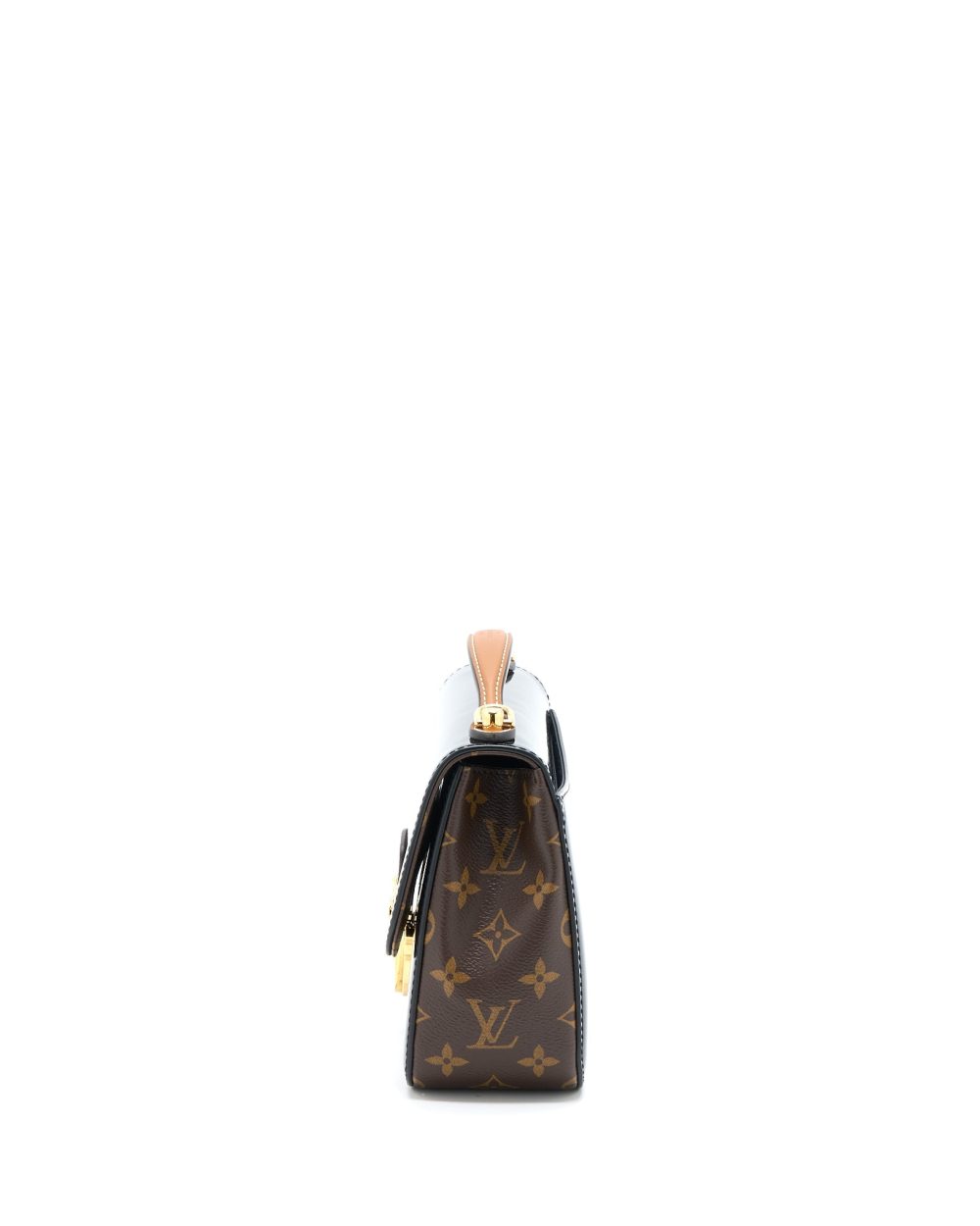 AAA Replica Louis Vuitton LV CHERRYWOOD BB PATENT/MONOGRAM CANVAS BLACK GHW
