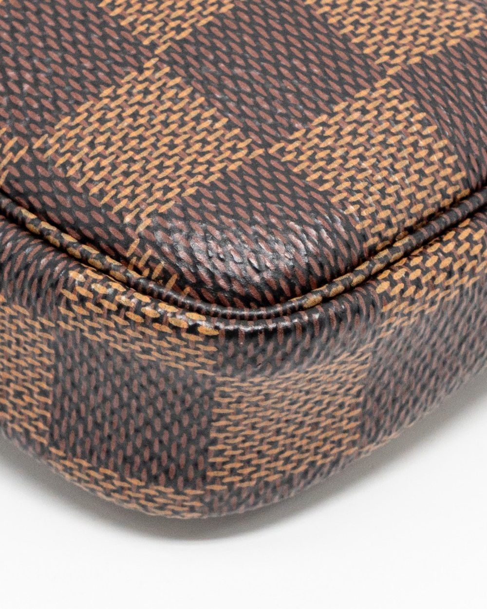 AAA Replica Louis Vuitton LV MINI POCHETTE ACCESSORIES DAMIER EBENE CANVAS GHW