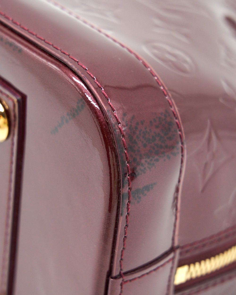 AAA Replica Louis Vuitton LV ALMA PM PATENT LEATHER AMARANTE GHW