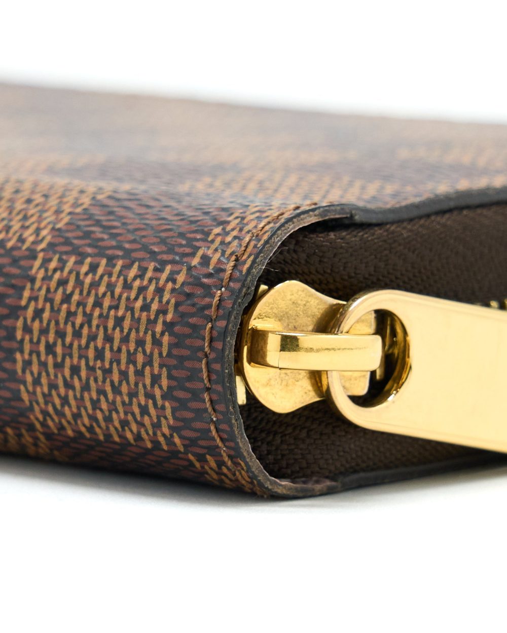 AAA Replica Louis Vuitton LV ZIPPY WALLET DAMIER EBENE CANVAS/ ROSE BALLERINE GHW