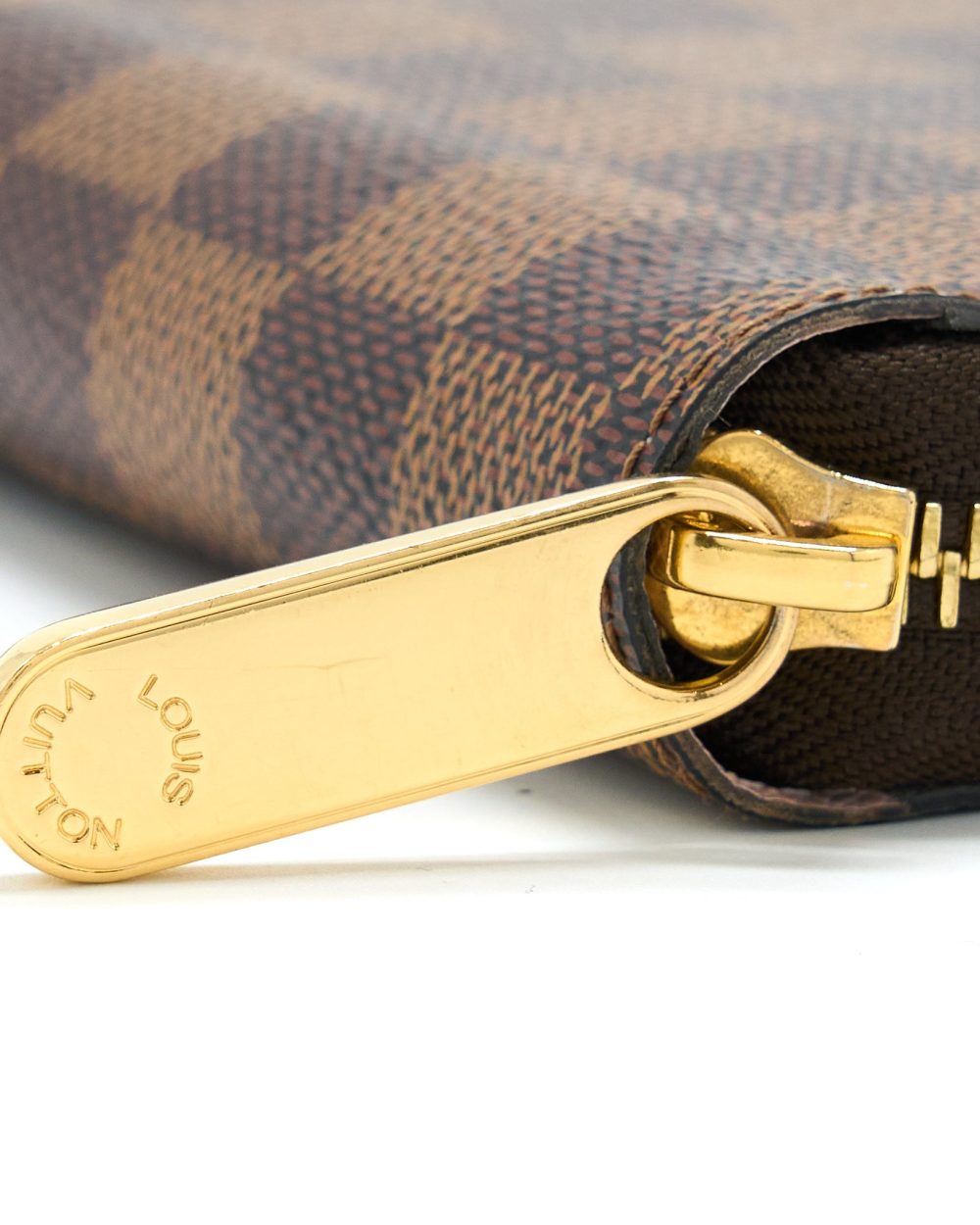 AAA Replica Louis Vuitton LV ZIPPY WALLET DAMIER EBENE CANVAS/ ROSE BALLERINE GHW