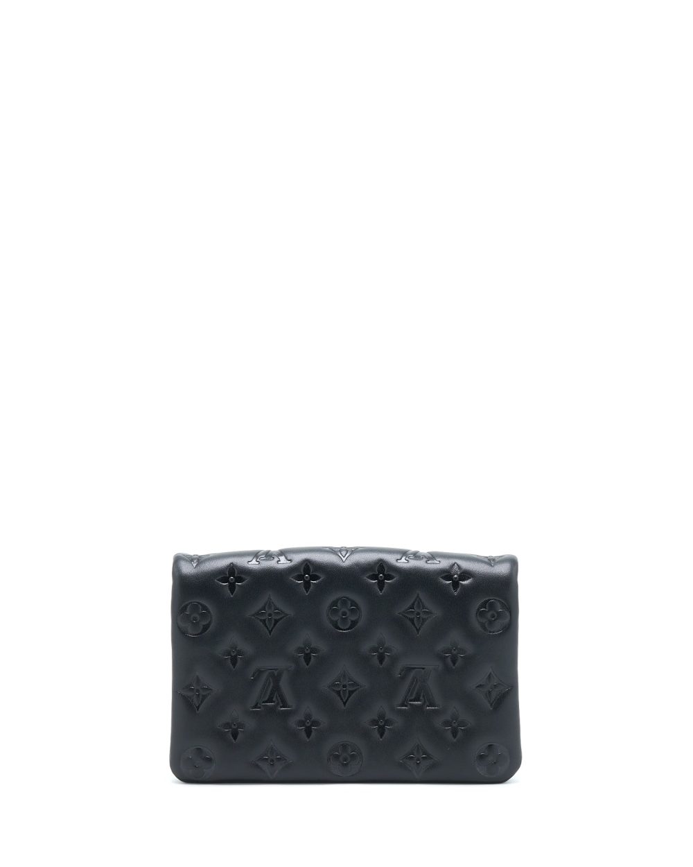 AAA Replica Louis Vuitton LV POCHETTE COUSSIN MONOGRAM-EMBOSSED LAMBSKIN BLACK GHW
