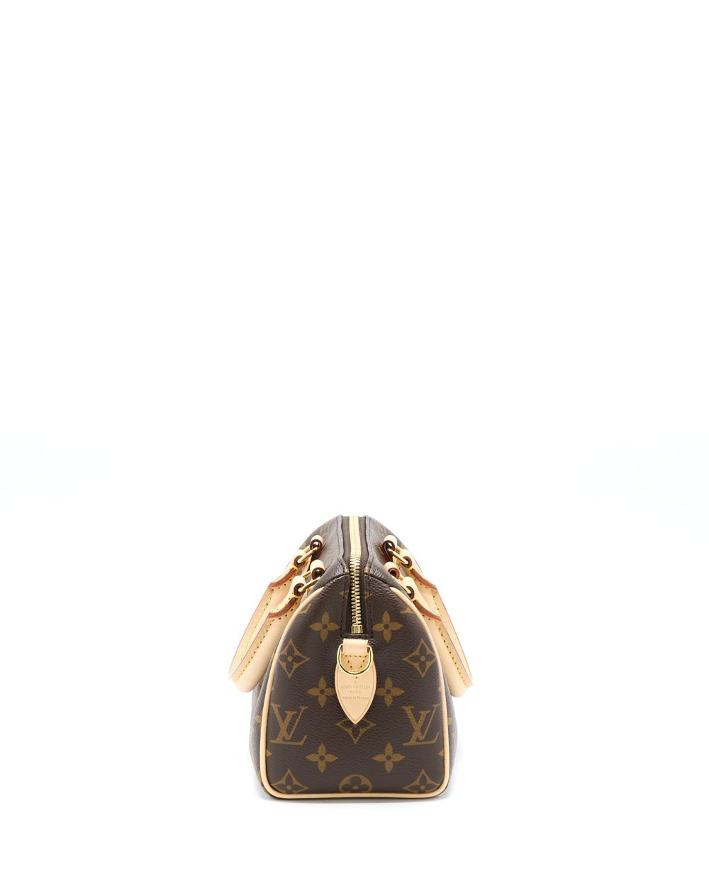 AAA Replica Louis Vuitton LV SPEEDY BANDOULIERE 20 MONOGRAM CANVAS WITH BLACK STRAP GHW