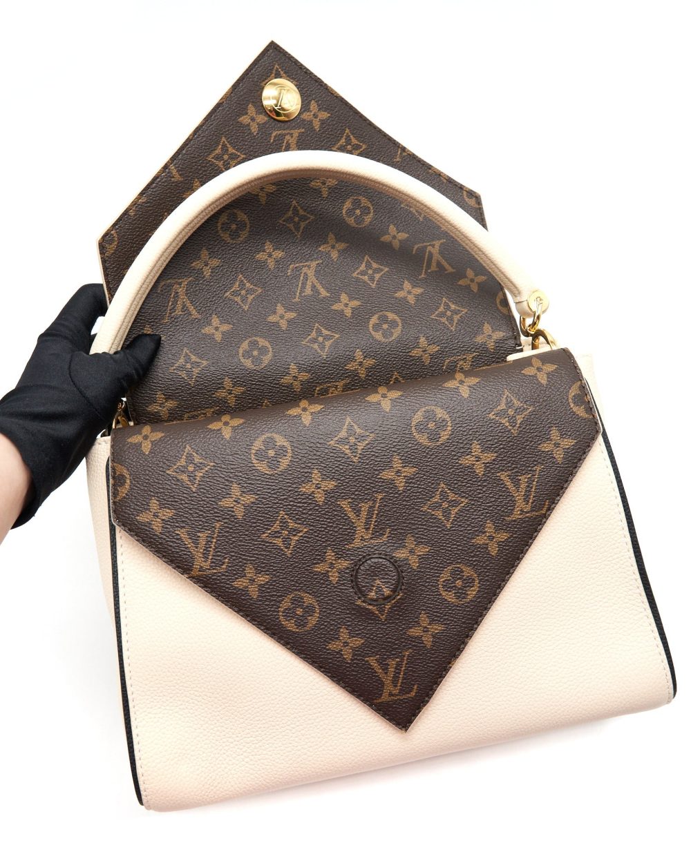 AAA Replica Louis Vuitton LV DOUBLE V BAG CREME