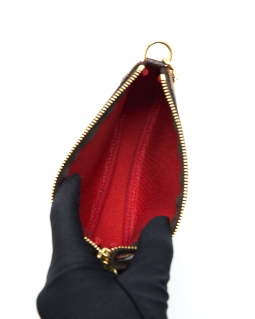 AAA Replica Louis Vuitton LV MINI POCHETTE ACCESSORIES DAMIER EBENE CANVAS GHW