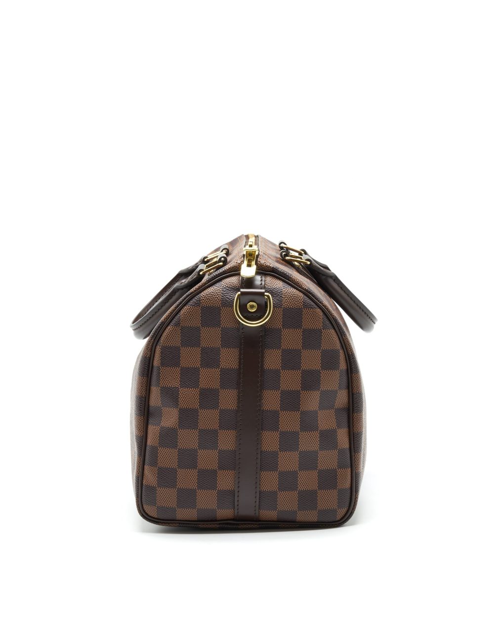 AAA Replica Louis Vuitton LV SPEEDY 30 DAMIER EBENE CANVAS HANDBAG BROWN