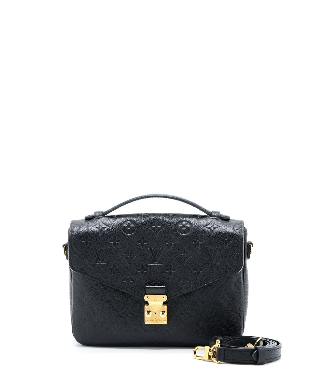 AAA Replica Louis Vuitton LV POCHETTE MÉTIS MONOGRAM EMPREINTE BLACK GHW
