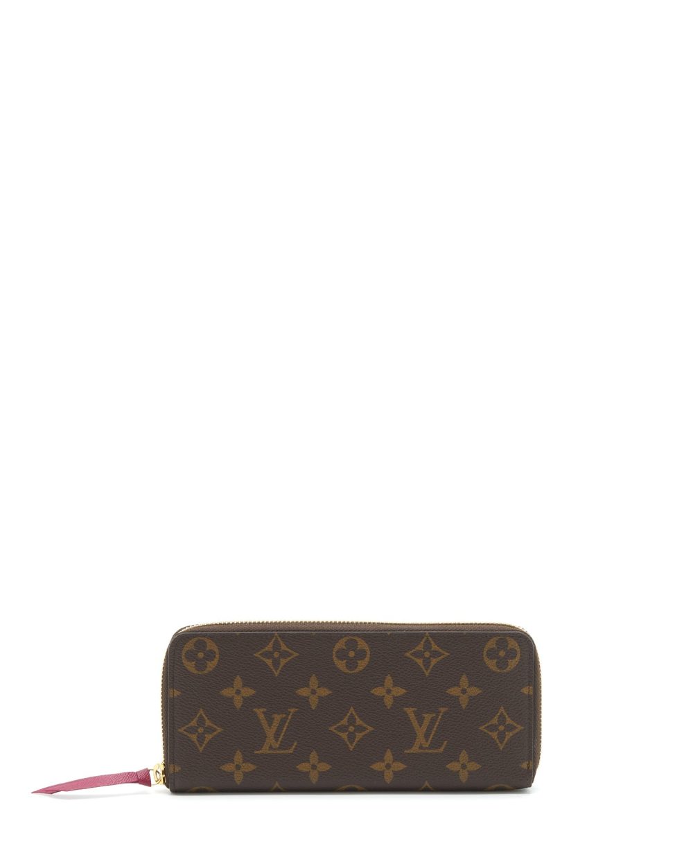 AAA Replica Louis Vuitton LV CLEMENCE LONG WALLET MONOGRAM CANVAS FUCHSIA