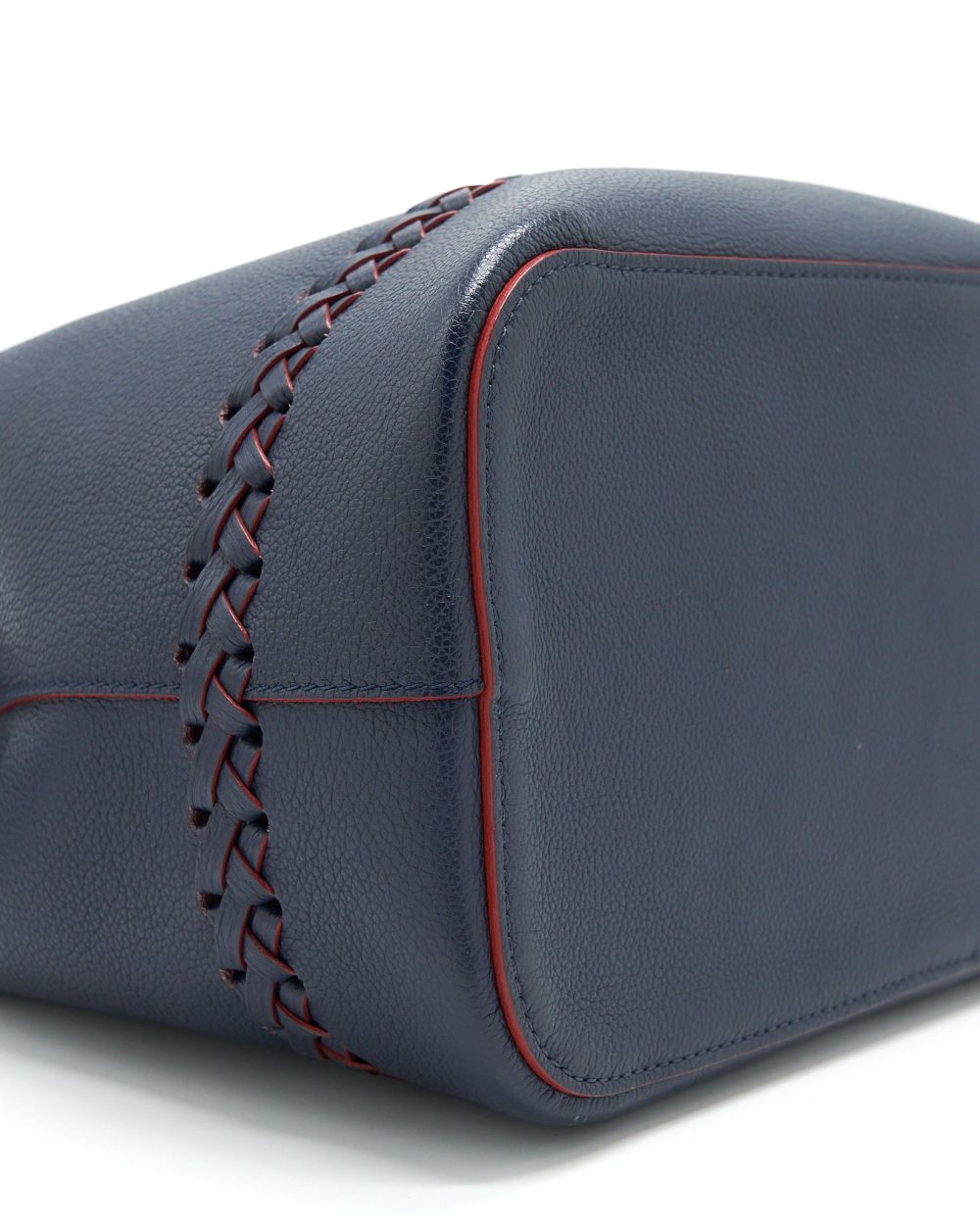 AAA Replica Louis Vuitton LV LOCKME BUCKET BAG NAVY/RED WITH AN EXTRA BAG CHARM SHW