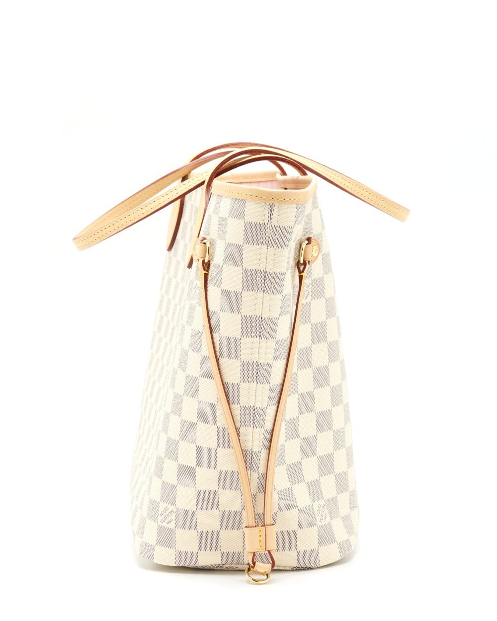 AAA Replica Louis Vuitton LV NEVERFULL MM DAMIER AZUR CANVAS /ROSE BALLERINE (NO INNER POUCH)