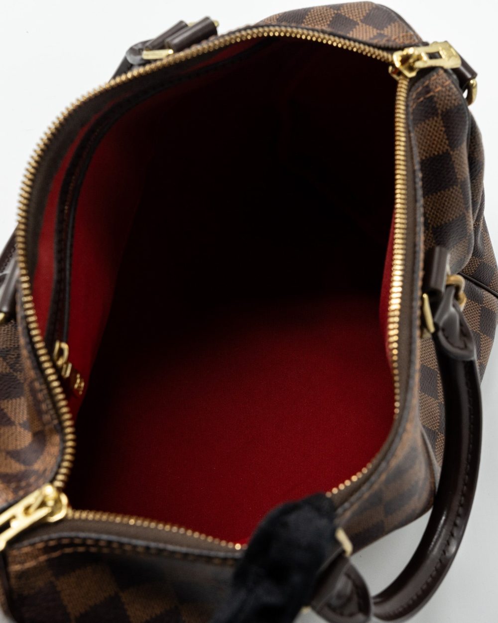 AAA Replica Louis Vuitton LV SPEEDY BANDOULIERE 30 DAMIER EBENE GHW
