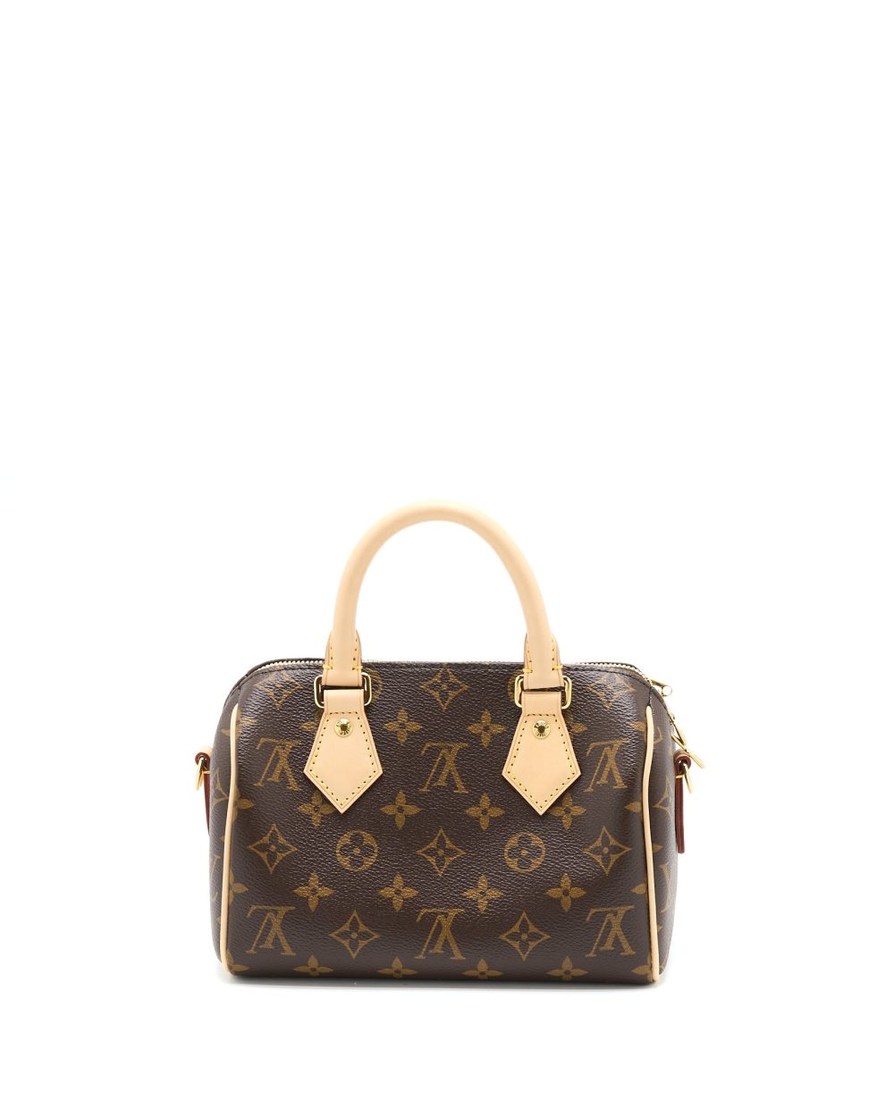 AAA Replica Louis Vuitton LV SPEEDY BANDOULIERE 20 MONOGRAM CANVAS BLACK STRAP GHW (NEW VERSION)