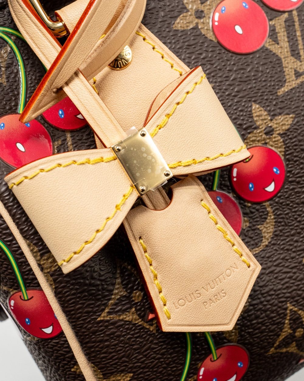 AAA Replica Louis Vuitton LV X TAKASHI MURAKAMI SPEEDY BANDOULIERE 20 MONOGRAM CHERRY COATED CANVAS MULTICOLOURED GHW