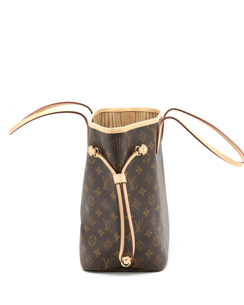 AAA Replica Louis Vuitton LV NEVERFULL MM MONOGRAM CANVAS BEIGE GHW (NEW VERSION)